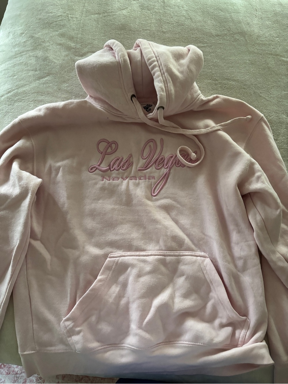Las Vegas Embroidered Hoodie - Light Pink